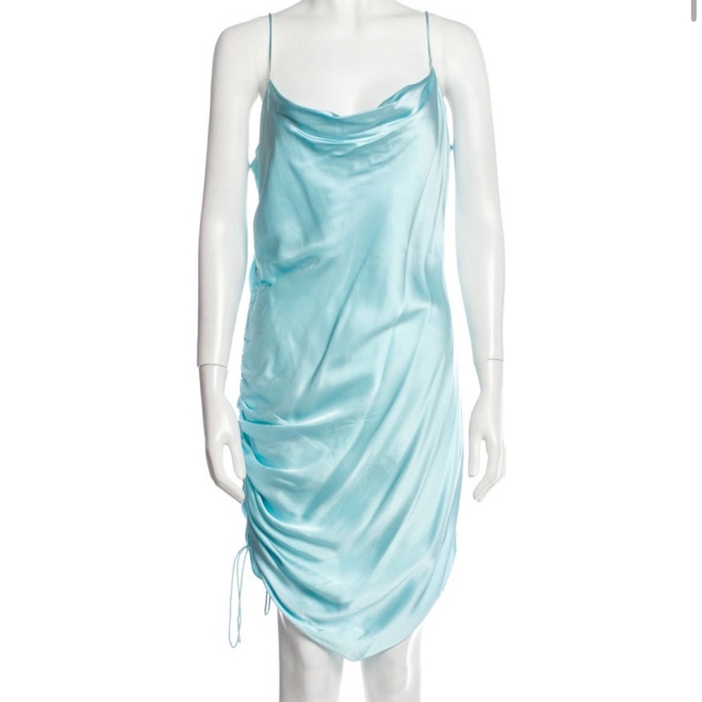 Cinq a Sept light blue silk dress, size 8, used